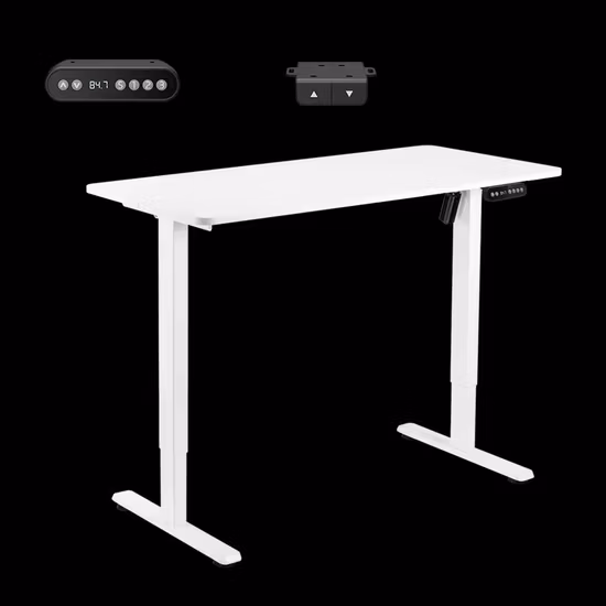 Fabbrica all'ingrosso OEM Installazione rapida Altezza regolabile Nero Sit Stand up Economy Gaming elettrico Singolo motore in piedi Scrivania per computer da ufficio con scheda di giunzione